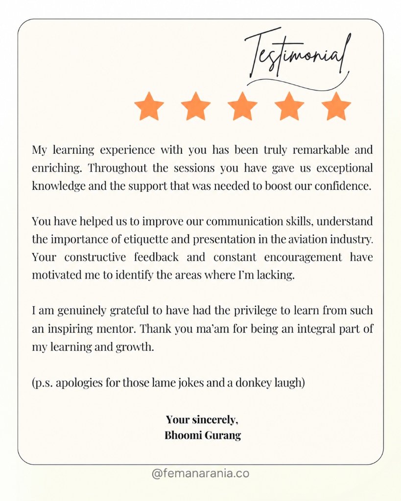 Bhoomi Gurang Testimonial